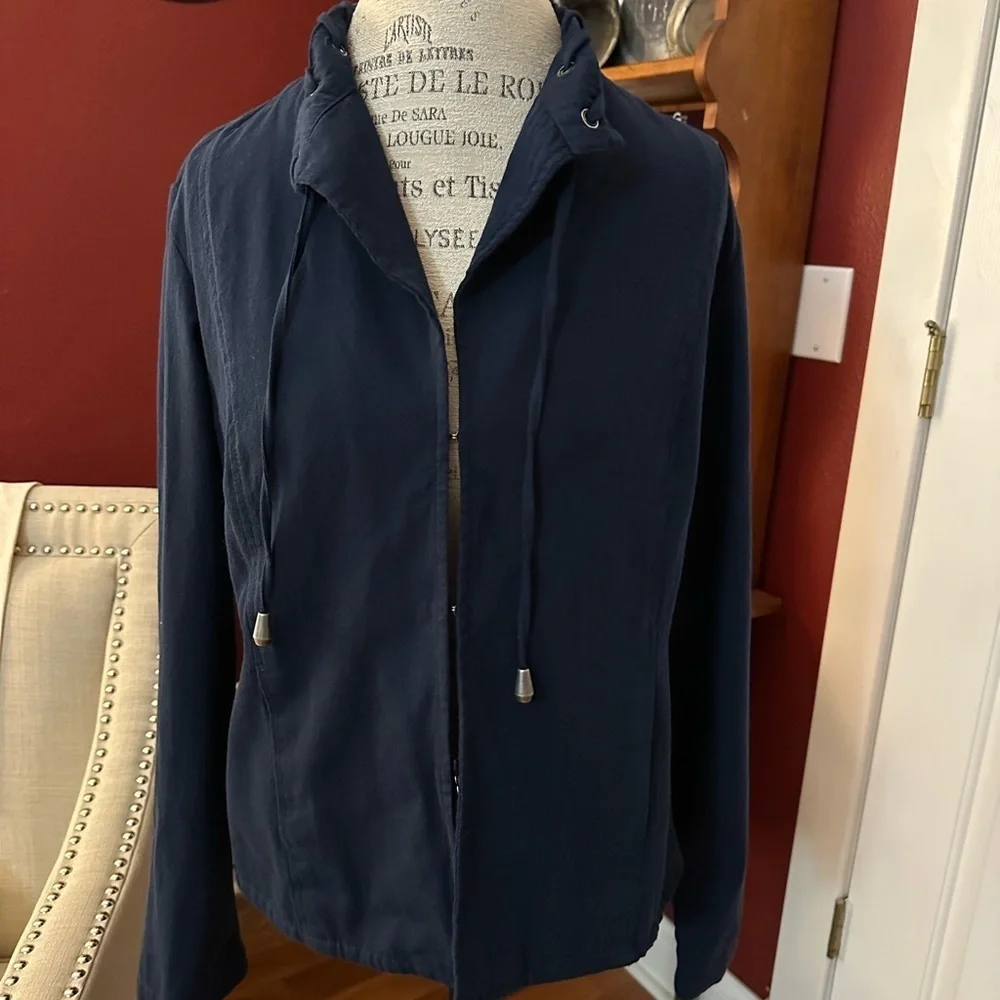 Live a Little Navy Utility Jacket - Picture 1 of 11